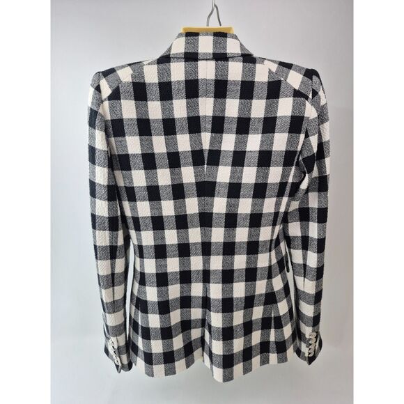 Veronica Beard Women's Black White Checkered Miller Dickey Jacket Blazer Size 2 - Picture 4 of 6